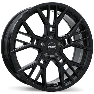 Fast Wheels - Spectre - Black - Gloss Black - 19" x 8.5", 50 Offset, 5x120 (Bolt pattern), 64.10mm HUB