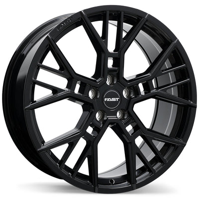 Fast Wheels - Spectre - Black - Gloss Black - 20" x 8.5", 50 Offset, 5x120 (Bolt pattern), 64.10mm HUB