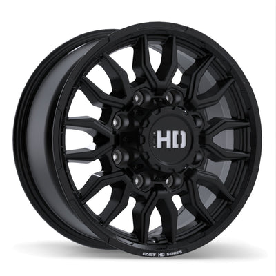 Fast HD - Grit - Black - Satin Black with Milling - 18" x 8.5", 57 Offset, 8x165.1 (Bolt pattern), 121.1mm HUB