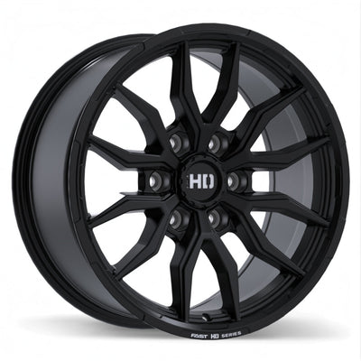 Fast HD - Grit - Black - Satin Black with Milling - 18" x 8.5", 20 Offset, 6x139.7 (Bolt pattern), 93.1mm HUB