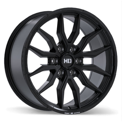 Fast HD - Grit - Black - Satin Black with Milling - 20" x 9", 20 Offset, 6x139.7 (Bolt pattern), 95.1mm HUB