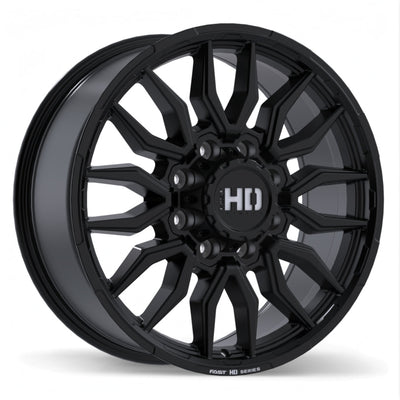 Fast HD - Grit - Black - Satin Black with Milling - 20" x 8.5", 54 Offset, 8x165.1 (Bolt pattern), 121.1mm HUB