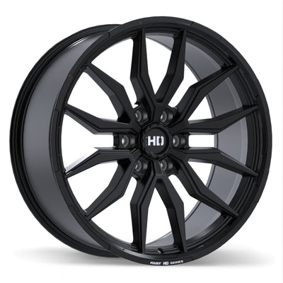 Fast HD - Grit - Black - Satin Black with Milling - 22" x 9.5", 20 Offset, 6x139.7 (Bolt pattern), 78.0mm HUB
