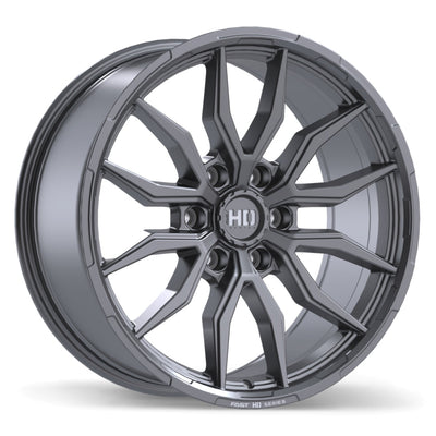Fast HD - Grit - Gunmetal - Satin Gunmetal with Milling - 20" x 9", 20 Offset, 6x139.7 (Bolt pattern), 78.0mm HUB
