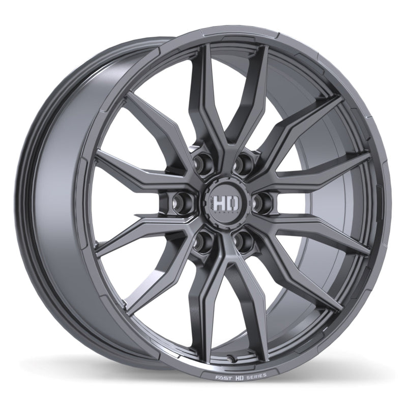 Fast HD - Grit - Gunmetal - Satin Gunmetal with Milling - 20" x 9", 20 Offset, 6x139.7 (Bolt pattern), 78.0mm HUB