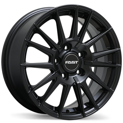 Fast Wheels - Tempest - Black - Satin Black - 17" x 7.5", 40 Offset, 5x115 (Bolt pattern), 70.3mm HUB