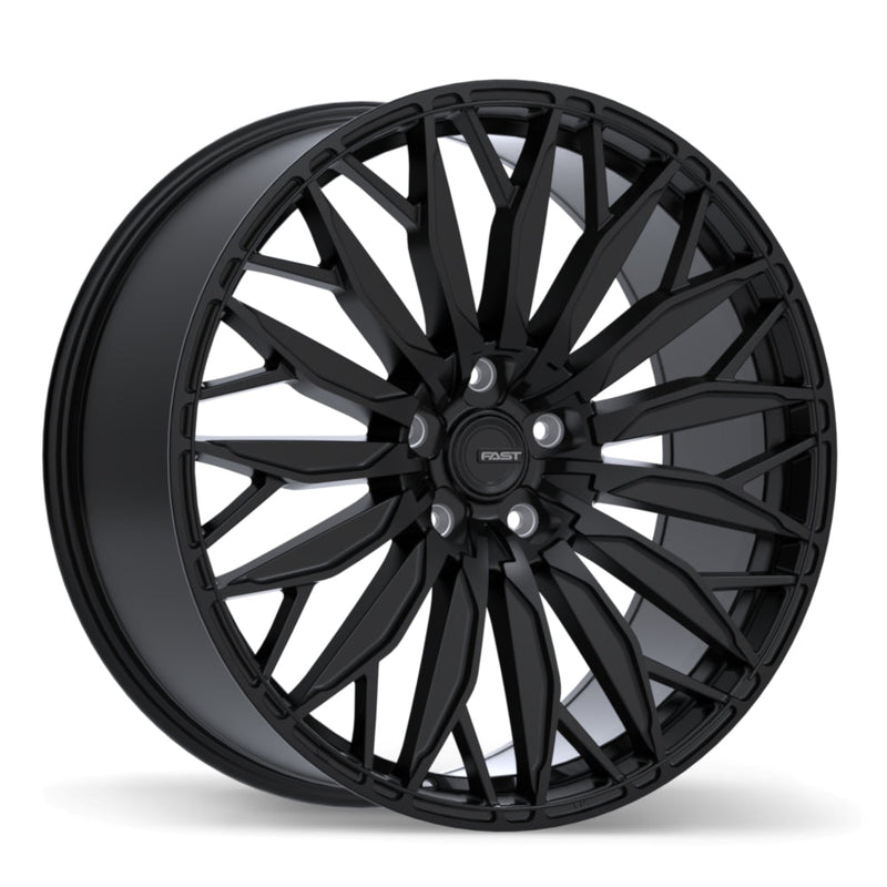 Fast Wheels - Onyx - Black - Satin Black - 22" x 9.5", 45 Offset, 5x114.3 (Bolt pattern), 63.40mm HUB