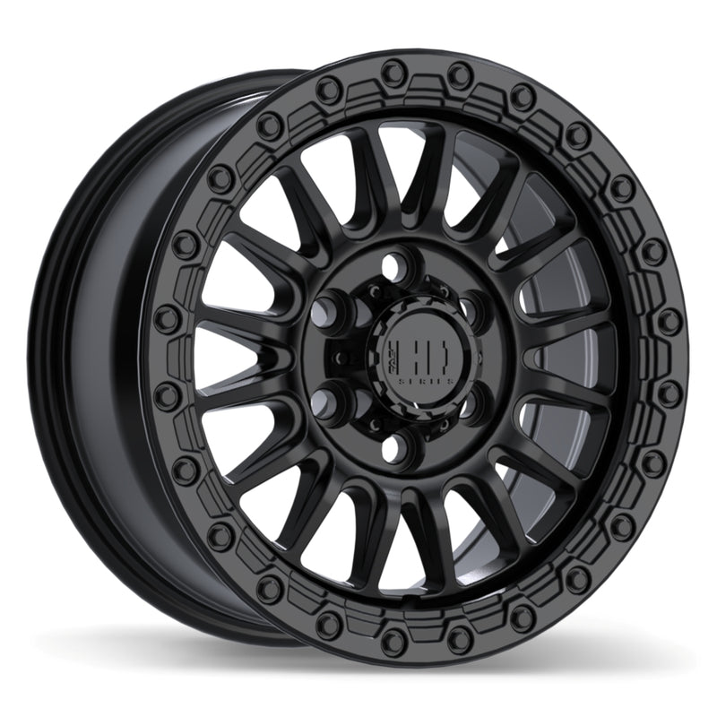 Fast HD - Surge - Black - Satin Black with Gloss Black Lip - 18" x 8.5", 20 Offset, 6x139.7 (Bolt Pattern), 106.1mm HUB