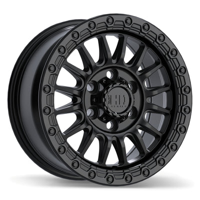Fast HD - Surge - Black - Satin Black with Gloss Black Lip - 17" x 8.5", 45 Offset, 6x139.7 (Bolt Pattern), 93.1mm HUB