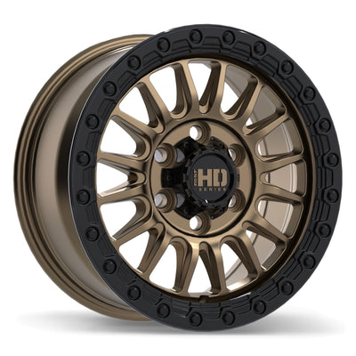Fast HD - Surge - Bronze - Satin Bronze with Gloss Black Lip - 18" x 8.5", 45 Offset, 6x139.7 (Bolt Pattern), 93.1mm HUB