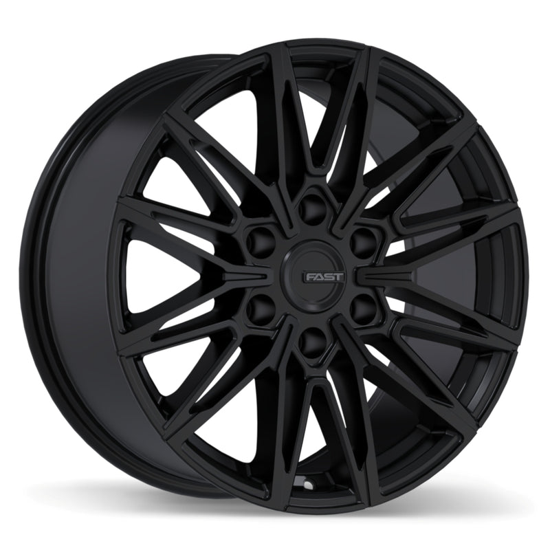 Fast Wheels - Nordik - Black - Satin Black - 18" x 8.5", 20 Offset, 6x139.7 (Bolt Pattern), 93.1mm HUB
