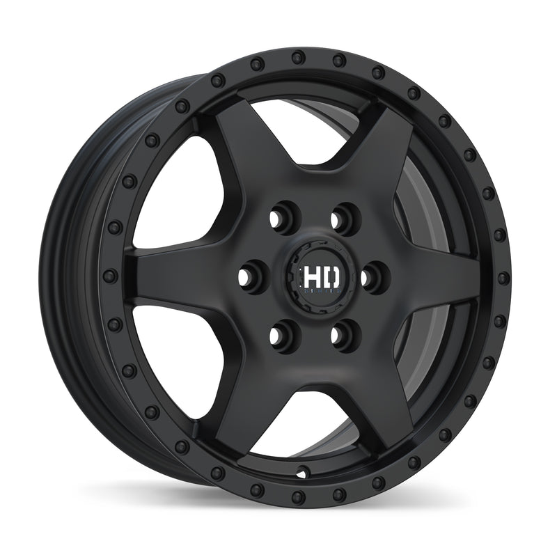 Fast HD - Stax - Black - Satin Black - 16" x 6.5", 54 Offset, 6x130 (Bolt Pattern), 84.1mm HUB