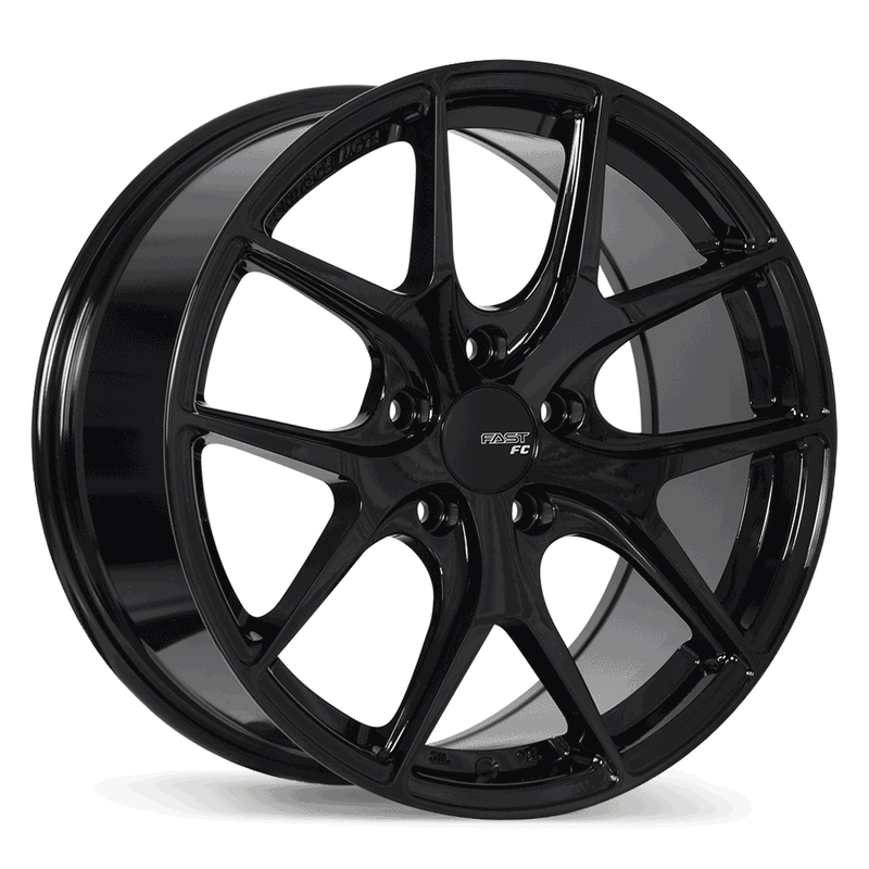 Fast Wheels - FC04 - Black - Metallic Black - 18" x 8", 40 Offset, 5x115 (Bolt Pattern), 72.6mm HUB