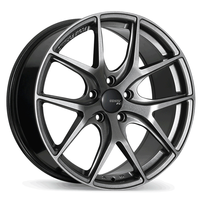 Fast Wheels - FC04 - Grey - Titanium - 17" x 8", 45 Offset, 5x114.3 (Bolt Pattern), 72.6mm HUB