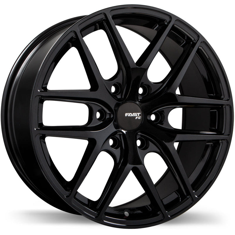 Fast Wheels - FC04X - Black - Metallic Black - 18" x 8.5", 20 Offset, 6x139.7 (Bolt pattern), 93.1mm HUB