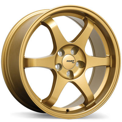 Fast Wheels - FC09 - Gold - Satin Gold - 18" x 8", 45 Offset, 5x100 (Bolt pattern), 72.60mm HUB