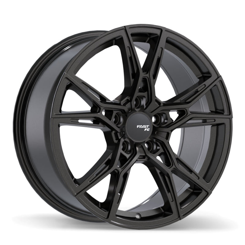 Fast Wheels - FC10 - Black - Gloss Black Anthracite - 18" x 8.5", 45 Offset, 5x112 (Bolt pattern), 66.60mm HUB