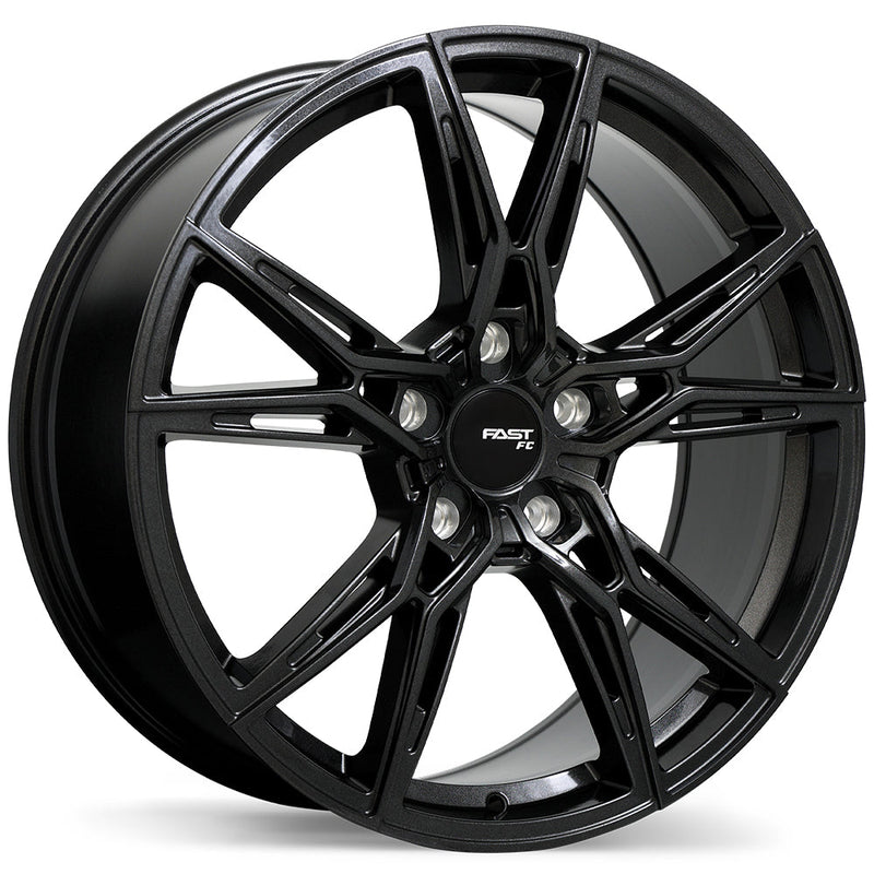 Fast Wheels - FC10 - Black - Gloss Black Anthracite - 19" x 8.5", 45 Offset, 5x130 (Bolt pattern), 66.50mm HUB