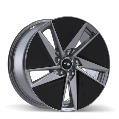 Fast Wheels - EV01(+) - Grey - Titanium - 18" x 7.5", 45 Offset, 5x114.3 (Bolt pattern), 66.1mm HUB