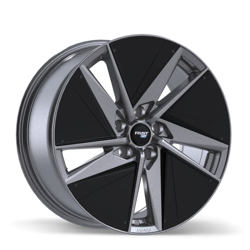 Fast Wheels - EV01(+) - Grey - Titanium - 18" x 7.5", 45 Offset, 5x114.3 (Bolt pattern), 66.1mm HUB