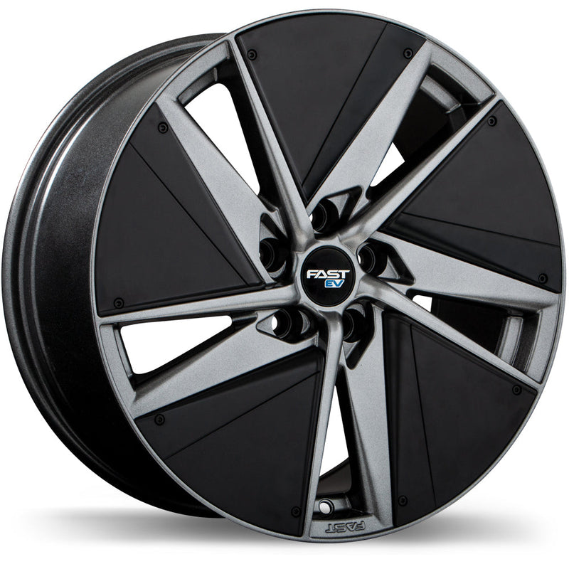 Fast Wheels - EV01(PLUS) - Gunmetal - Titanium - 19" x 8.5", 40 Offset, 5x114.3 (Bolt pattern), 67.1mm HUB
