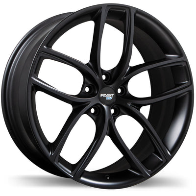Fast Wheels - EV04 - Black - Satin Black - 21" x 8.5", 40 Offset, 5x120 (Bolt pattern), 64.1mm HUB