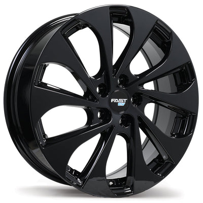 Fast Wheels - EV05 - Black - Gloss Black - 18" x 8", 48 Offset, 5x108 (Bolt pattern), 63.4mm HUB