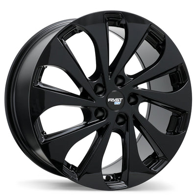 Fast Wheels - EV05 - Black - Gloss Black - 18" x 7.5", 45 Offset, 5x114.3 (Bolt pattern), 66.1mm HUB