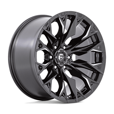Fuel - D803 FLAME - Black - Gloss Black Milled - 20" x 9", 20 Offset, 8x165.1 (Bolt pattern), 125.1mm HUB