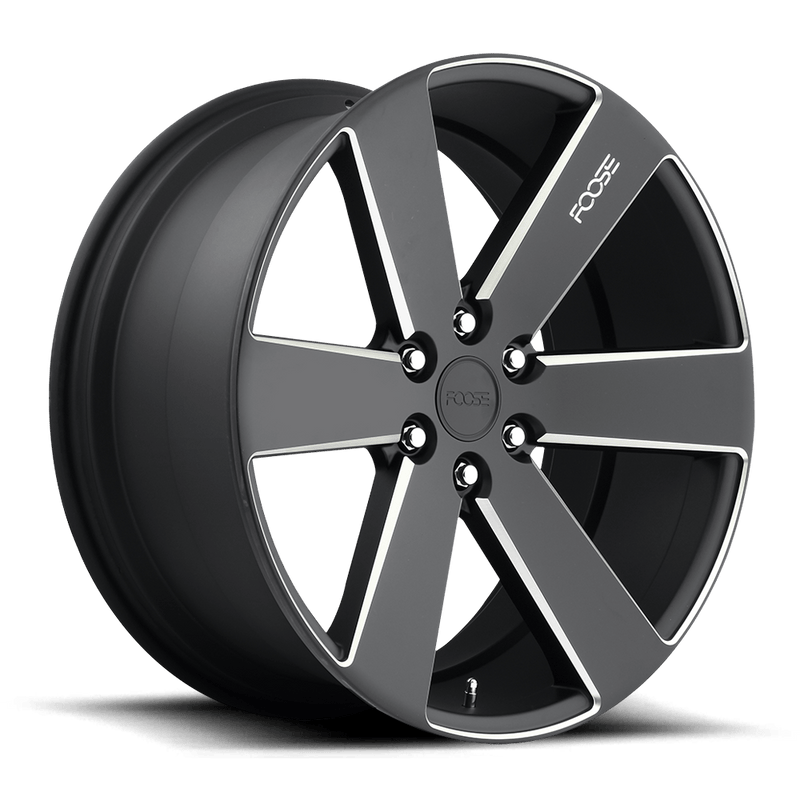 Foose - F158 SWITCH - Black - Matte Black Milled - 20" x 9.5", 30 Offset, 6x139.7 (Bolt pattern), 78.1mm HUB