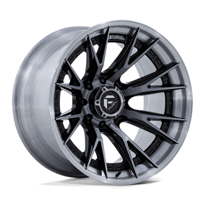 Fuel - FC402 CATALYST - Black - Gloss Black with Brushed Gray Tint Face & Lip - 24" x 12", -44 Offset, 8x180 (Bolt pattern), 124.2mm HUB
