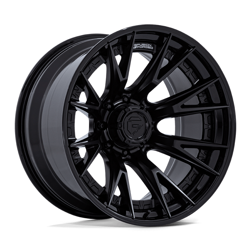 Fuel - FC402 CATALYST - Black - Matte Black with Gloss Black Lip - 24" x 12", -44 Offset, 8x170 (Bolt pattern), 125.10mm HUB