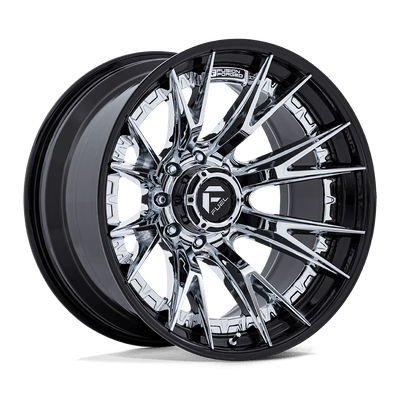 Fuel - FC402 CATALYST - Chrome - Chrome with Gloss Black Lip - 22" x 10", -18 Offset, 8x170 (Bolt pattern), 125.10mm HUB