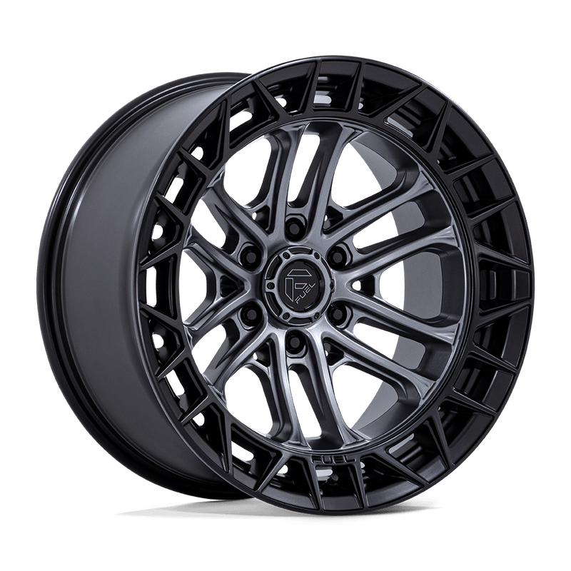 Fuel - FC874 CELSIUS - Gunmetal - Matte Gunmetal with Matte Black Lip - 17" x 9", 1 Offset, 6x139.7 (Bolt pattern), 106.10mm HUB