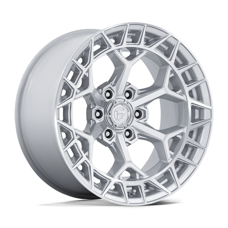 Fuel - FC873 CHARGER - Silver - Gloss Silver with Machined Face - 17" x 9", 1 Offset, 6x139.7 (Bolt pattern), 106.10mm HUB