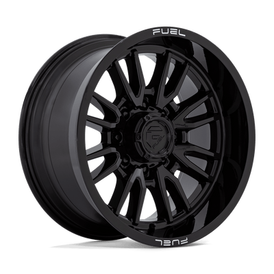 Fuel - D760 CLASH - Black - Gloss Black - 20" x 10", -18 Offset, 8x180 (Bolt pattern), 124.2mm HUB