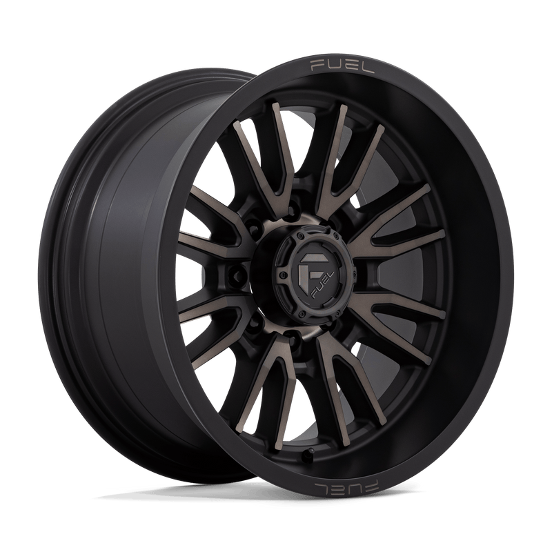 Fuel - D762 CLASH - Black - Matte Black Double Dark Tint - 20" x 10", -18 Offset, 8x180 (Bolt pattern), 124.2mm HUB