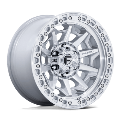 Fuel - COVERT - Silver - Silver with Machined Face - 18" x 9", 1 Offset, 6x139.7 (Bolt pattern), 106.10mm HUB