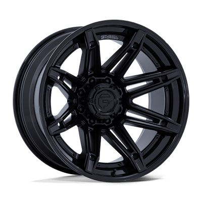 Fuel - FC401 BRAWL - Black - Matte Black with Gloss Black Lip - 22" x 12", -44 Offset, 8x165.1 (Bolt pattern), 125.1mm HUB