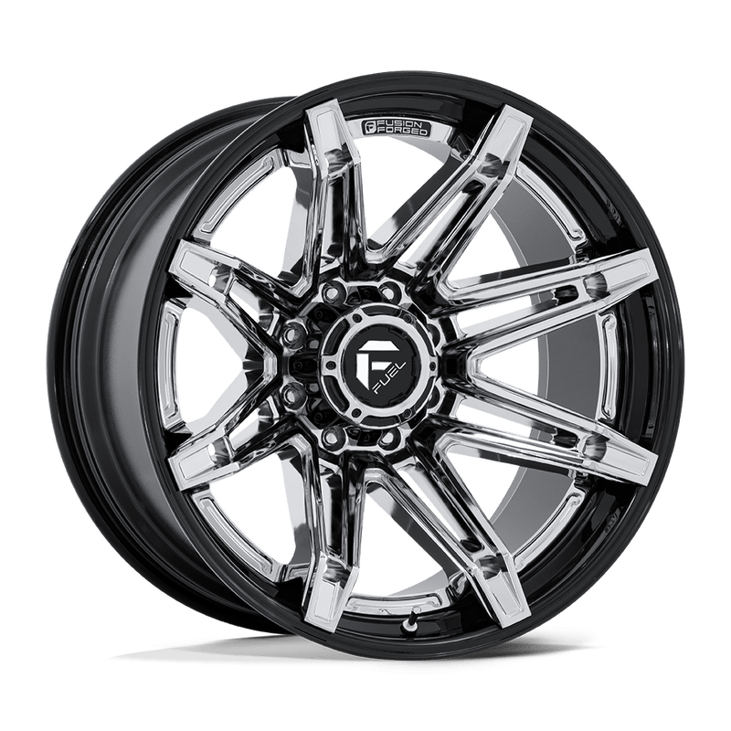 Fuel - FC401 BRAWL - Chrome - Chrome with Gloss Black Lip - 22" x 12", -44 Offset, 6x135 (Bolt pattern), 87.1mm HUB