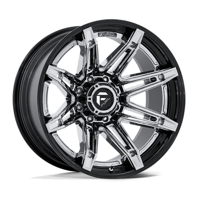 Fuel - FC401 BRAWL - Chrome - Chrome with Gloss Black Lip - 24" x 12", -44 Offset, 6x135 (Bolt pattern), 87.10mm HUB