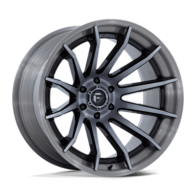 Fuel - FC403 BURN - Black - Gloss Black with Brushed Gray Tint Face & Lip - 20" x 10", -18 Offset, 6x135 (Bolt pattern), 87.1mm HUB
