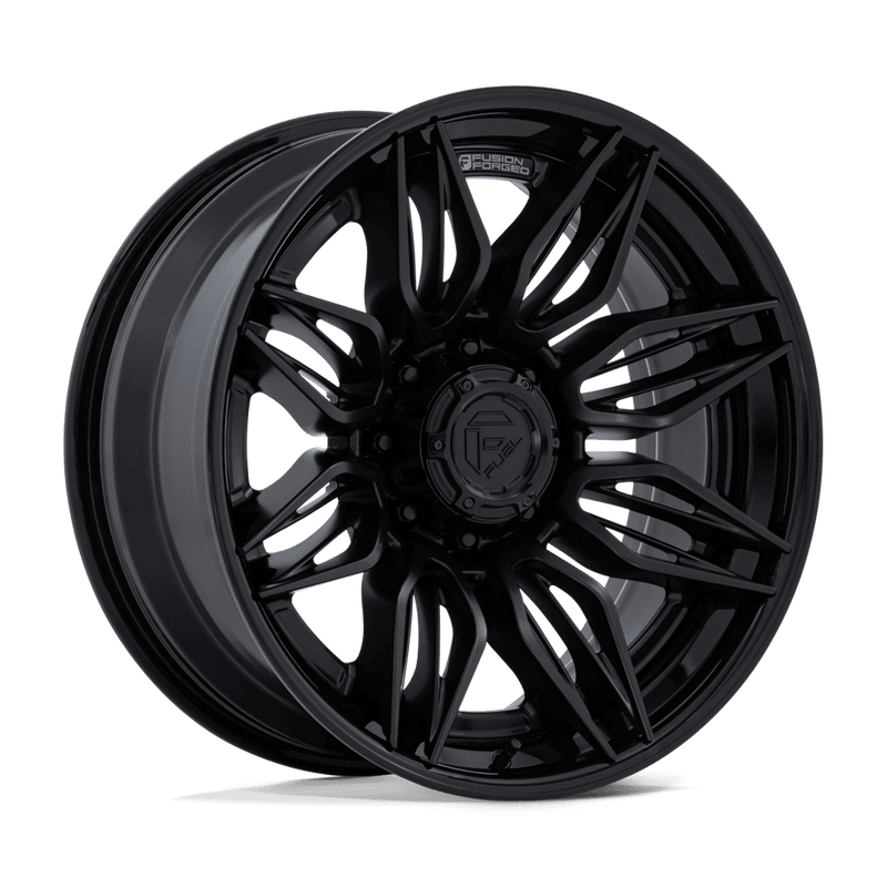 Fuel - FC404 MUTINY - Black - MATTE BLACK W/ GLOSS BLACK LIP - 20" x 10", -18 Offset, 8x165.1 (Bolt Pattern), 125.1mm HUB