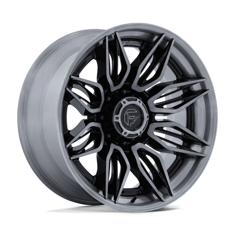 Fuel - FC404 MUTINY - Black - GLOSS BLACK BRUSHED DARK TINT - 22" x 10", -18 Offset, 8x170 (Bolt Pattern), 125.1mm HUB