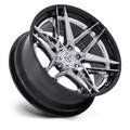 Fuel - FC408 FLIGHT - Chrome - Chrome W/ Gloss Black Lip - 22" x 10", -18 Offset, 6x139.7 (Bolt pattern), 106.10mm HUB