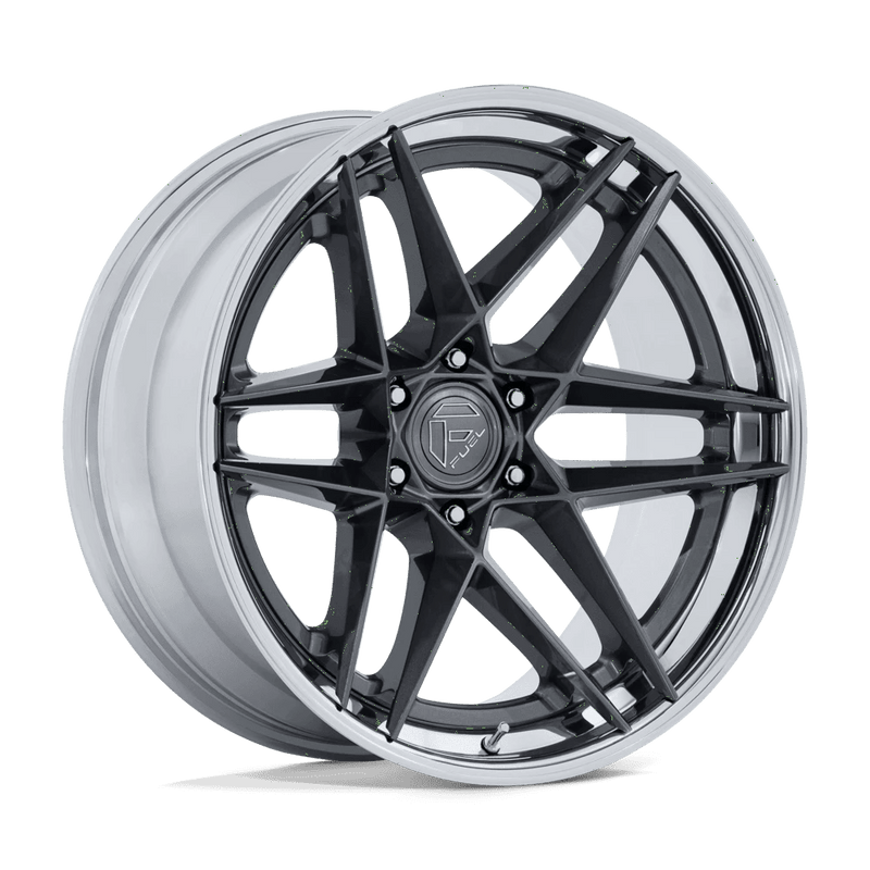 Fuel - FC408 FLIGHT - Gunmetal - Gloss Gunmetal W/ Chrome Lip - 20" x 9", 1 Offset, 6x135 (Bolt pattern), 87.10mm HUB