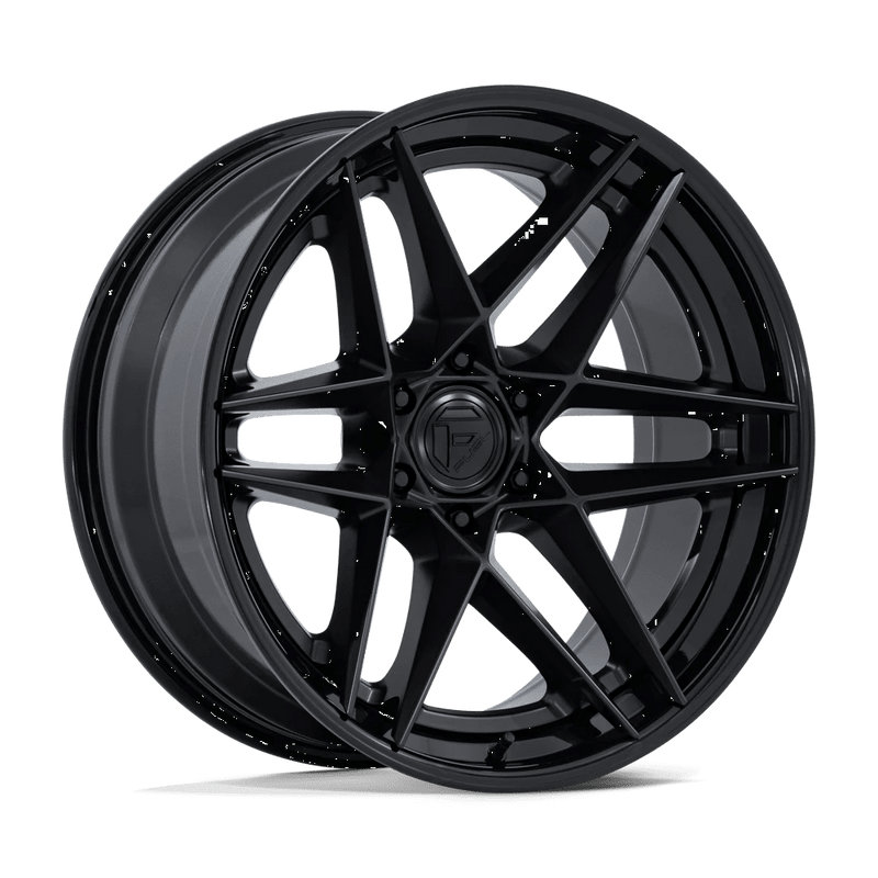 Fuel - FC408 FLIGHT - Black - Matte Black W/ Gloss Black Lip - 20" x 10", -18 Offset, 6x135 (Bolt pattern), 87.10mm HUB