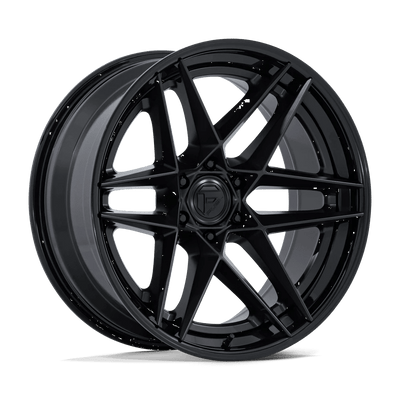 Fuel - FC408 FLIGHT - Black - Matte Black W/ Gloss Black Lip - 20" x 9", 1 Offset, 6x135 (Bolt pattern), 87.10mm HUB