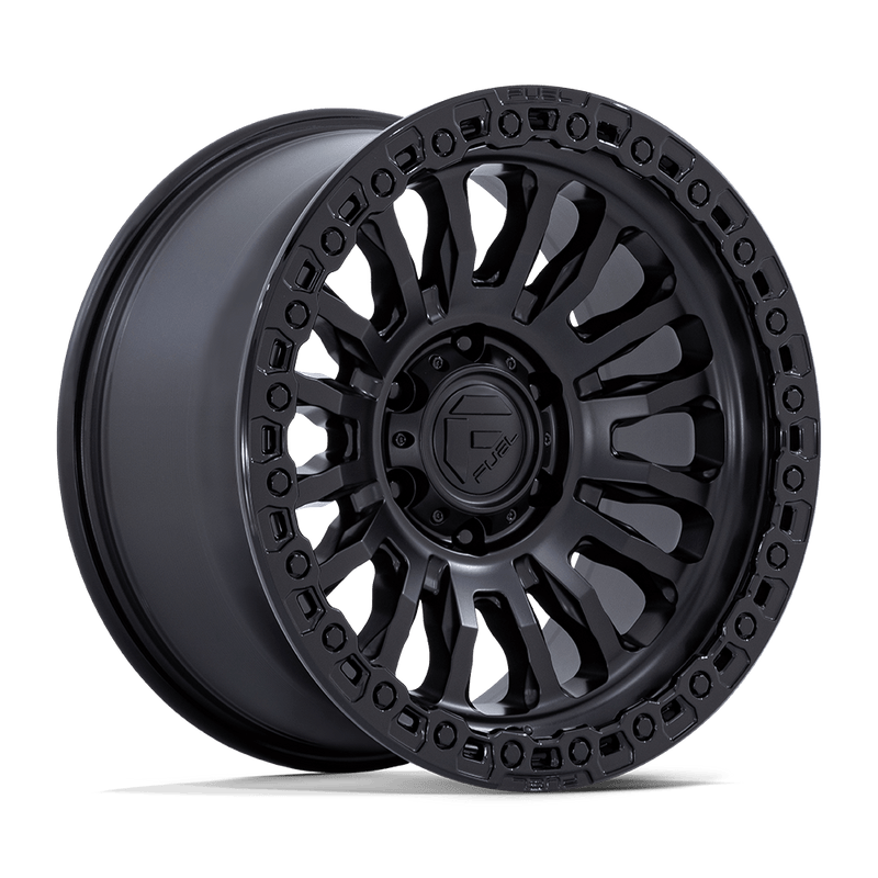 Fuel - FC857 RINCON - Black - Matte Black with Gloss Black Lip - 20" x 9", 20 Offset, 8x165.1 (Bolt pattern), 125.1mm HUB