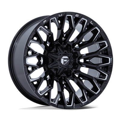 Fuel - FC865 STRIKE - Black - Gloss Black Milled - 22" x 10", -18 Offset, 8x170 (Bolt pattern), 125.10mm HUB